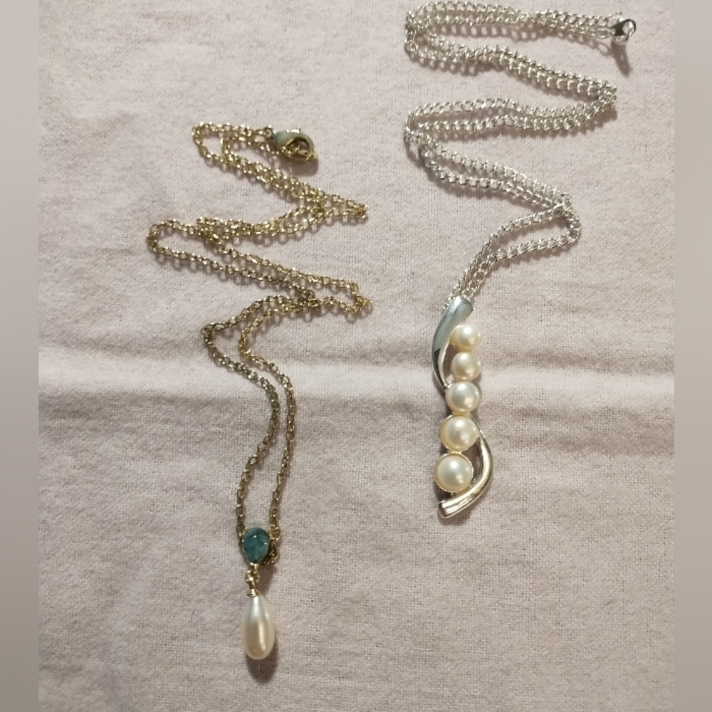 🇺🇸 Clearance 🇺🇸Elegant Pearl and Gold Necklace Set